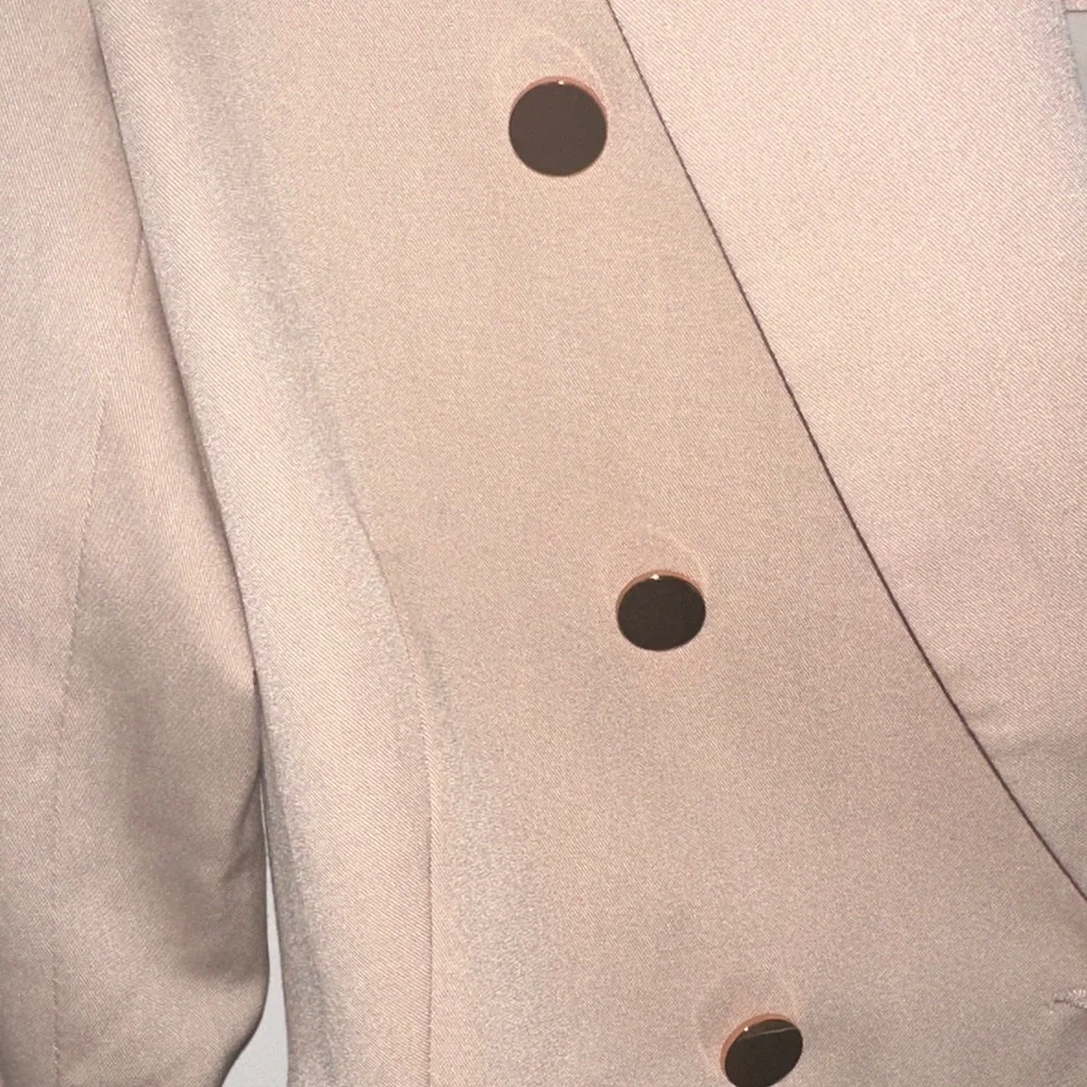 BARDOT blush pink and Double-Breasted Blazer w rose gold buttons NWT womens‎ 6 - Picture 3 of 5